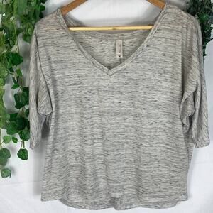 Bella heather grey mid sleeve top M